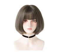 Capelli Artificiali, Parrucche per capelli corti Bob Ragazza carina rinfrescante per le donne Festa da usare per feste Cosplay Parrucca corta alla moda con frangia cosplay