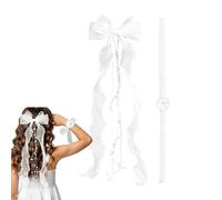 Capelli Comunione Cerchietto Con Bianco E Perle | Cerchietti A Per Bambine Per Chiesa Battesimo Matrimonio Festa Compleanno Servizio Fotografico Evento Speciale Cena