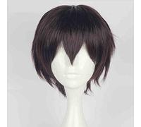 Capelli corti castani Bungou Cani randagi Parrucca cosplay Osamu Dazai Gioco anime Capelli Carnevale Halloween Parrucche da festa Parrucca sintetica WIG-607E