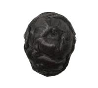 Capelli da uomo 0,03 mm Pelle non sottile Capelli maschili Toupee Uomini Protesi Capillare Remy Capelli umani Parrucche naturali da uomo Protese Capilar Masculina Parrucche per tutti i giorni(Off Blac