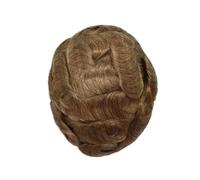 Capelli da uomo 0,03 mm Pelle non sottile Capelli maschili Toupee Uomini Protesi Capillare Remy Capelli umani Parrucche naturali da uomo Protese Capilar Masculina Parrucche per tutti i giorni(Dark Ash