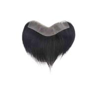 Capelli da uomo Capelli umani Parrucchino da uomo Completo in PU Base Fronte V Loop Attaccatura frontale Parrucche per tutti i giorni(16x1.5cm)