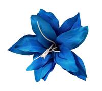 Capelli Fiori Artificiali 3pcs Fashion Elegance Lily Flower Hair Clip Girls Women Summer Beach Vacation Barrettes Multicolor Hairpin(Dark blue)