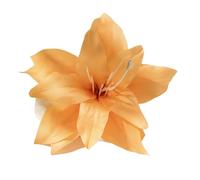 Capelli Fiori Artificiali 3pcs Fashion Elegance Lily Flower Hair Clip Girls Women Summer Beach Vacation Barrettes Multicolor Hairpin(Yellow)