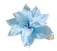Capelli Fiori Artificiali 3pcs Fashion Elegance Lily Flower Hair Clip Girls Women Summer Beach Vacation Barrettes Multicolor Hairpin(Blue)