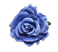 Capelli Fiori Artificiali 3pcs Rose Flower Hairpin Summer Beach Headdress Flowers Hair Clips Bridal Barrette For Wedding(Blue)