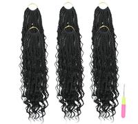 Capelli intrecciati all'uncinetto, branco da 6 pollici a tre pollici Capelli all'uncinetto con estremità ricci, capelli all'uncinetto realistici per donne nere capelli umani