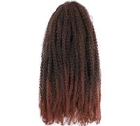 Capelli Marley Twist da 18 pollici, parrucca intrecciata afro for estensioni dei capelli sintetici finti all'uncinetto(1B-350 color)