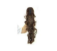Capelli Ondulati Sintetici Da Donna Artiglio Riccio Lungo Equiseto Estensione Dei Capelli Coda Di Cavallo Marrone Nero 2-30 22INCHES