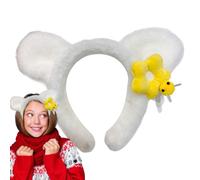 Capelli, orecchie di orso giallo e orecchie da orso carini peluche, vestibilità appropriata, estetica pulita e carina, 50 g, per lo stile della moda quotidiano, pilates e allenamenti