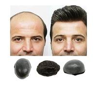 Capelli parrucca per uomo Parrucchino for uomo Sistema di sostituzione dei capelli 8*10 pollici Tutto PU Pelle sottile Parrucchino da uomo Parrucchino ondulato Pezzo di capelli umani morbidi Protesi m