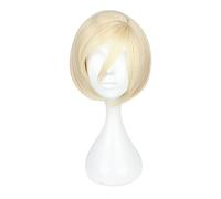 Capelli Parrucche per Donne 12" Chiaro Giallo Bob Parrucca con Parrucca Cuffia