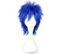 Capelli Parrucche per Donne 13" Blu Parrucche con Parrucca Cuffia Corto Capelli