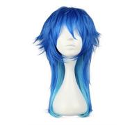 Capelli Parrucche per Donne 24" Blu Graduale riccioo Parrucca Lunga Capelli