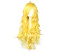 Capelli Parrucche per Donne 31" Giallo riccioo Parrucca con Parrucca Cuffia