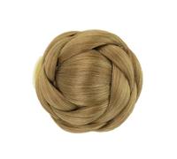 Capelli per capelli sintetici per capelli intrecciati intrecciati per ballettini per capelli conni per ciambella scrunchie claw pellino cugina per panoramica per la festa per matrimoni (nero)