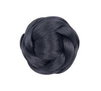 Capelli per capelli sintetici per capelli intrecciati intrecciati per ballettini per capelli conni per ciambella scrunchie claw pellino cugina per panoramica per la festa per matrimoni (nero)
