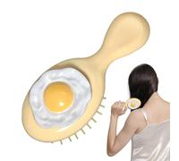 Capelli per viaggi per viaggi pettine per capelli, pettinatura per massaggio con design fritto | Spazzola della pelle della testa di cartoni animati, pettine per aria portatile per adulti e bam