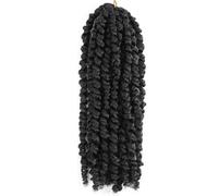 Capelli pre-intrecciati Passion Twist con estremità ricci, trecce corte all'uncinetto a molla da 10 pollici, estensioni sintetiche dei capelli intrecciati bohémien for le donne(Color 2)