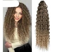 Capelli ricci Afro Curl Twist Crochet Capelli sintetici Onda profonda Treccia Extension Capelli ricci Ombre Acqua Onda Treccia Capelli-A8-22 pollici-55 cm-5 pezzi
