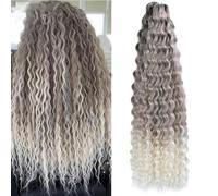 Capelli ricci Afro Curl Twist Crochet Capelli sintetici Onda profonda Treccia Extension Capelli ricci Ombre Acqua Onda Treccia Capelli-10 60-30 pollici-75 cm-6 pezzi