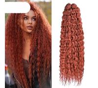 Capelli ricci Afro Curl Twist Crochet Capelli sintetici Onda profonda Treccia Extension Capelli ricci Ombre Acqua Onda Treccia Capelli-350-22 pollici-55 cm-3 pezzi