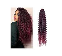 Capelli ricci ondulati all'uncinetto, 1 confezione, lunghi, biondi, sfumati, ondulati e ricci, morbidi capelli sintetici all'uncinetto for donne nere Facile installazione e rimozione(TBUG,22inch)