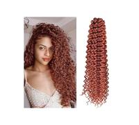 Capelli ricci ondulati all'uncinetto, 1 confezione, lunghi, biondi, sfumati, ondulati e ricci, morbidi capelli sintetici all'uncinetto for donne nere Facile installazione e rimozione(350,22inch)