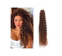 Capelli ricci ondulati all'uncinetto, 1 confezione, lunghi, biondi, sfumati, ondulati e ricci, morbidi capelli sintetici all'uncinetto for donne nere Facile installazione e rimozione(T4 30,28inch)
