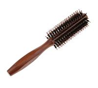 Capelli rotondi della spazzola di cura dei capelli della fibra della maniglia di legno contro la perdita di capelli Striaght, grano diritto
