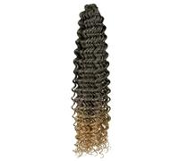 Capelli sciolti all'uncinetto a onde profonde, estensioni sintetiche dei capelli all'uncinetto intrecciati ricci da 22 pollici for le donne(T27,28inch)