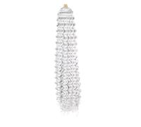 Capelli sciolti all'uncinetto a onde profonde, estensioni sintetiche dei capelli all'uncinetto intrecciati ricci da 22 pollici for le donne(Grey,22inch)