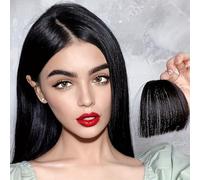 Capelli scoppi Air Bangs Strumenti for lo styling dei capelli Estensione clip-in for capelli Frangetta for capelli umani Parrucchino naturale Clip for donna nella frangia Extensions per i capelli(Ligh