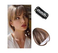 Capelli scoppi Bangs Hair Clip Bang Clip on Air Bangs Frangia naturale Front Flat Bang 1 pezzo di capelli lisci for donna Extensions per i capelli(K18-2M30)