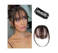 Capelli scoppi Bangs Hair Clip Bang Clip on Air Bangs Frangia naturale Front Flat Bang 1 pezzo di capelli lisci for donna Extensions per i capelli(K18-2M33)