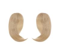 Capelli scoppi Clip di capelli umani al 100% su frangia con parte centrale su uno/due lati Frangia Capelli Remy in estensione Frangia francese invisibile 2 pezzi Extensions per i capelli(F)