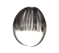 Capelli scoppi Clip for frangia Estensioni Frangetta con clip nera marrone scuro su frangia con bella frangia piatta naturale e ordinata con aste for donna One Extensions per i capelli(Natural Black)