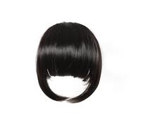 Capelli scoppi Clip for frangia sintetica for capelli frangia in frangia Frangia finta for capelli castani smussati Estensione dei capelli Posticci resistenti al calore for le donne Extensions per i c