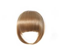 Capelli scoppi Clip for frangia sintetica for capelli frangia in frangia Frangia finta for capelli castani smussati Estensione dei capelli Posticci resistenti al calore for le donne Extensions per i c