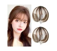 Capelli scoppi Clip in frangia d'aria 3D Frangia for capelli dall'aspetto naturale for donne e ragazze Parrucca con clip in due pezzi sulle estensioni dei capelli con frangia Extensions per i capelli(