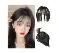 Capelli scoppi Estensione for capelli con clip ad aria sintetica 3D dall'aspetto naturale - Parrucchino invisibile for uno stile e un volume senza sforzo Extensions per i capelli(Black Brown)