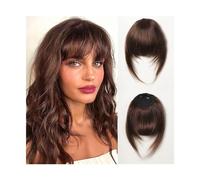 Capelli scoppi Frangia con clip Estensioni dei capelli umani al 100% Frangia bionda Frangia spessa francese Frangia con clip Posticci for capelli da donna Facile da indossare ogni giorno Extensions pe