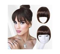 Capelli scoppi Frangia con clip Frangia spessa marrone cenere Frangia con aste Posticci for donna Frangia nelle estensioni dei capelli for l'uso quotidiano Extensions per i capelli(NLH1007-4)