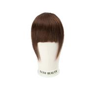 Capelli scoppi Frangia di capelli umani 3 clip Frangia di capelli naturali con taglio smussato 3D Clip sopra la testa nelle estensioni dei capelli Non Remy 2,5"x4,5" Nero Marrone Biondo Extensions per