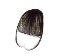 Capelli scoppi Frangia di capelli umani veri Clip for capelli con frangetta naturale Frangia con tempie Parrucchino for donna Clip on Air Bang 4,5 pollici Extensions per i capelli(Dark Brown)