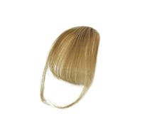 Capelli scoppi Frangia di capelli umani veri Clip for capelli con frangetta naturale Frangia con tempie Parrucchino for donna Clip on Air Bang 4,5 pollici Extensions per i capelli(Grey Gold)