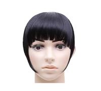 Capelli scoppi Frangia for capelli Bang Nero Marrone Ramato Rosso Clip su frangia for capelli sintetici Clip in frangia for donna Extensions per i capelli(B3 1B)