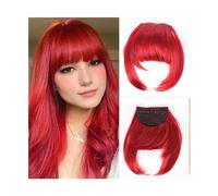 Capelli scoppi Frangia frangia sintetica for capelli Clip nelle estensioni dei capelli Frangia smussata naturale for capelli finti for le donne Accessori for capelli for uso quotidiano Extensions per
