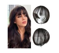Capelli scoppi Frangia sintetica 3D Capelli invisibili senza giunture Frangia ad aria sopra la testa Invisibile naturale Aumenta il volume dei capelli Extensions per i capelli(Light brown)