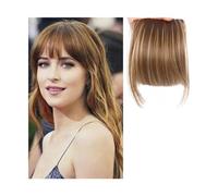 Capelli scoppi Frangia sintetica finta for capelli smussati 2 clip nell'estensione dei capelli Frangia finta frontale ordinata Falso parrucchino for donna Clip in frangia Extensions per i capelli(D)
